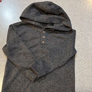 Jumping Beans Cozy Hooded Henley Pullover Charcoal Gray 5T Long Sleeve